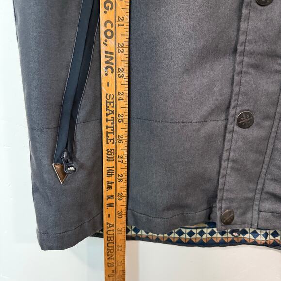 SAGA Men's Snowboard Vest Full Zip Shell Gray Black Large - Picture 4 of 7